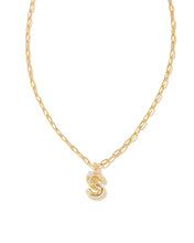 Load image into Gallery viewer, Kendra Scott Gold Crystal Letter Pendant Necklace