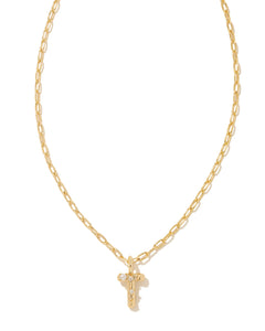 Kendra Scott Gold Crystal Letter Pendant Necklace