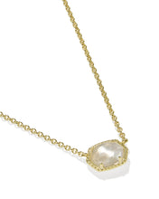 Load image into Gallery viewer, Kendra Scott Daphne Frame Pendant Necklace in Gold/Ivory MOP