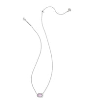 Load image into Gallery viewer, Kendra Scott Daphne Frame Pendant Necklace in Silver/Purple Amethyst