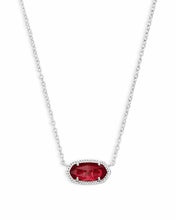Load image into Gallery viewer, Kendra Scott Elisa Silver Necklace in Clear Berry