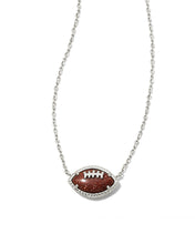 Load image into Gallery viewer, Kendra Scott Football Silver Short Pendant Necklace