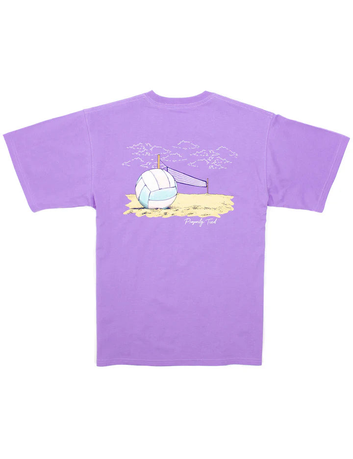 Properly Tied Sandy Serve SS Tee in Light Purple