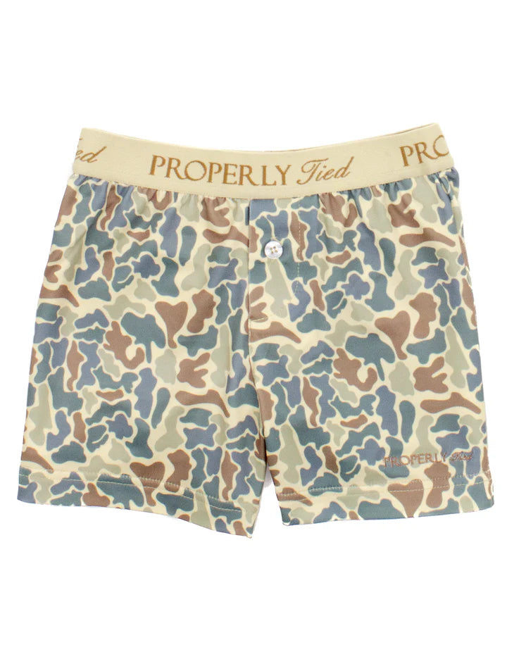 Properly Tied Boys Field Camo Inlet Boxers