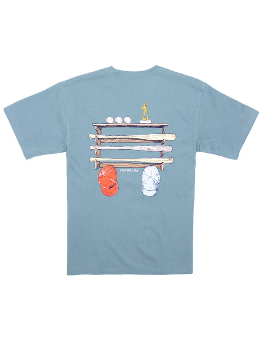 Properly Tied Bat Rack SS Tee in Steel Blue