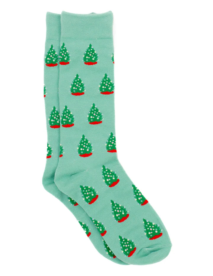 Properly Tied Men's Lucky Duck Socks Christmas Tree