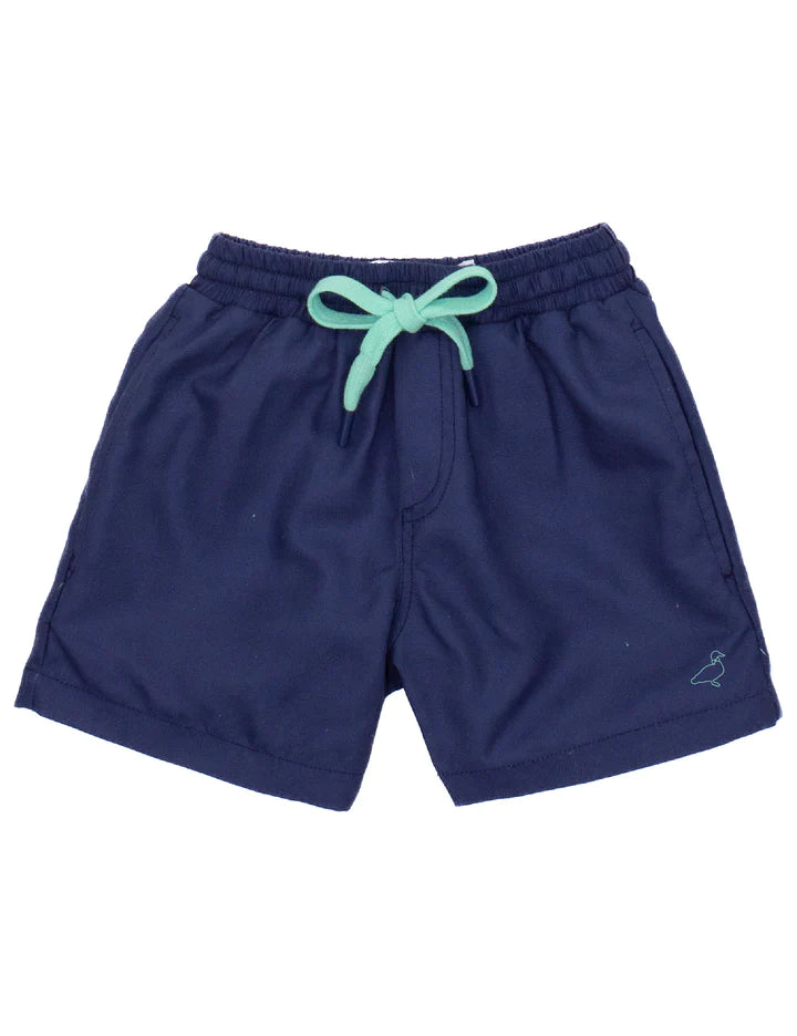 Properly Tied Boys Wavechaser Swim Trunk Blue Onyx