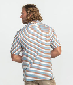 Southern Shirt Co. Men's Day Off Stripe Polo Sunset Round