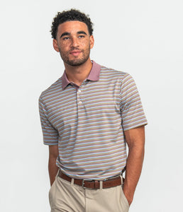 Southern Shirt Co. Men's Tucker Stripe Polo Dorado