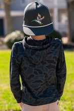 Load image into Gallery viewer, Burlebo Black Camo Youth Performance Hoodie