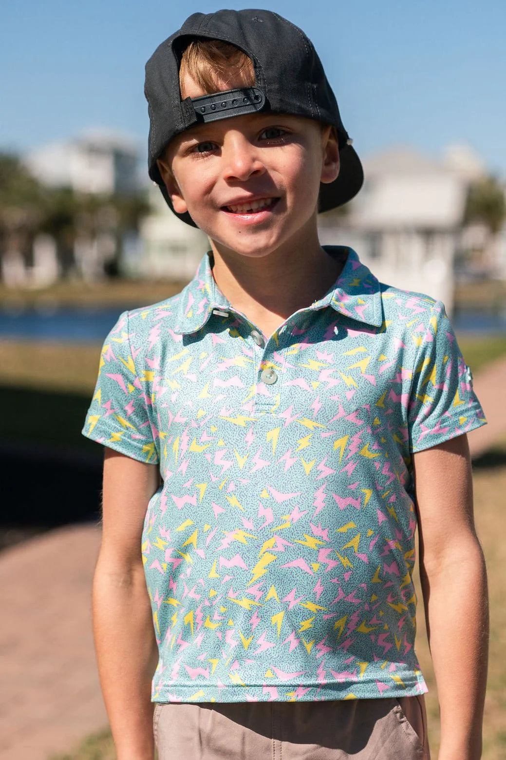 Burlebo Electric Storm Youth Performance Polo