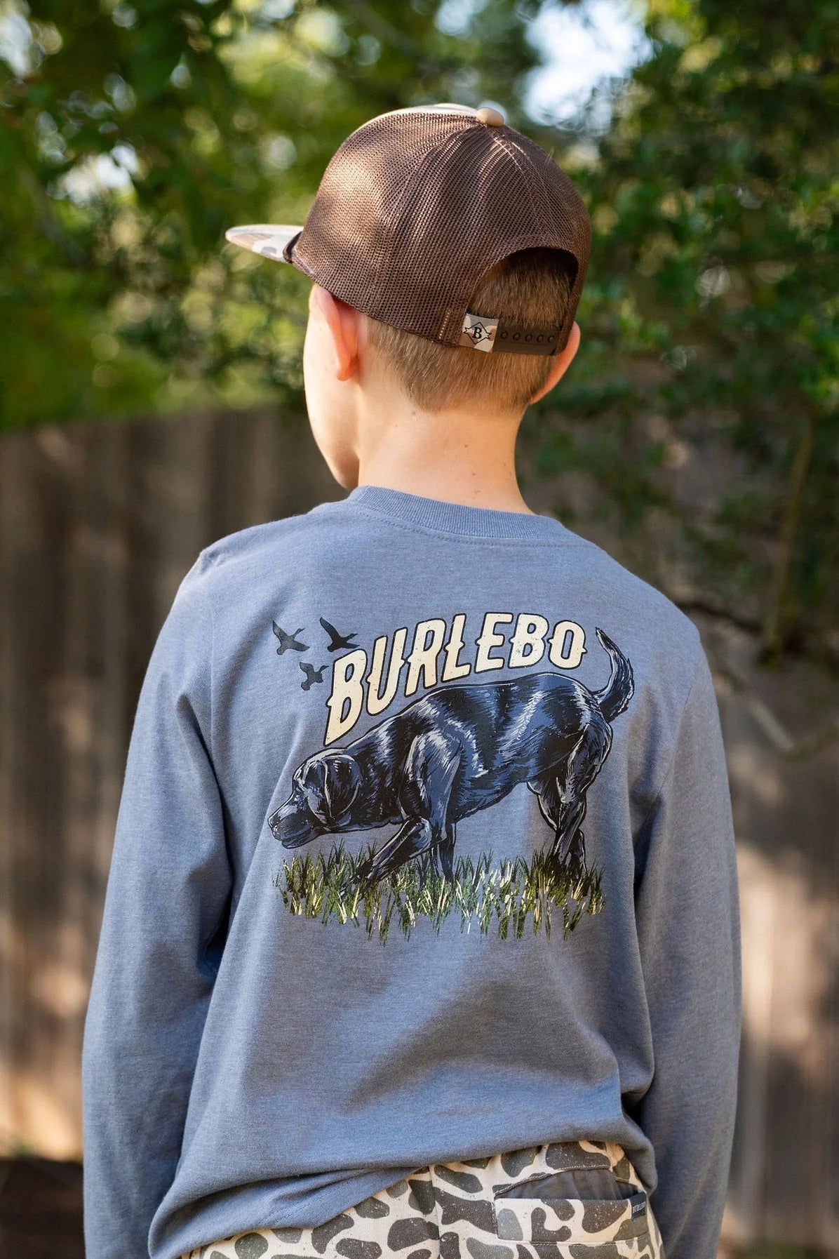 Burlebo Youth Black Lab Dog LS Tee