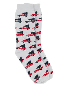 Properly Tied Boys Lucky Duck Socks Christmas Truck