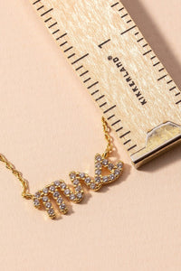 Mrs Script Necklace - Gold