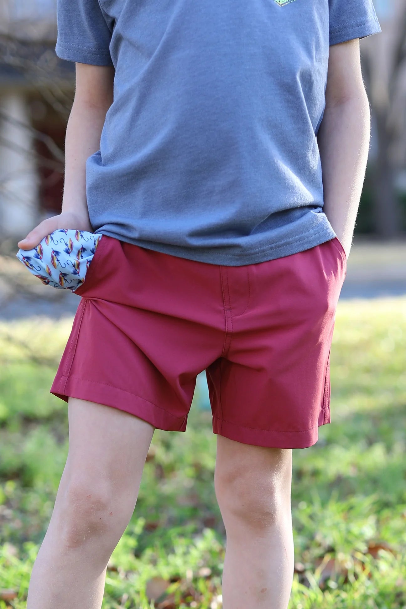 Burlebo Youth Everyday Shorts Earth Red