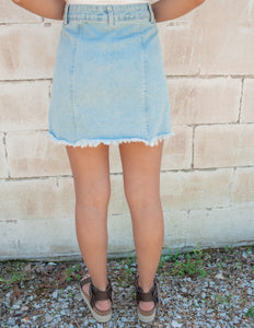 Catch Me Denim Mini Skirt