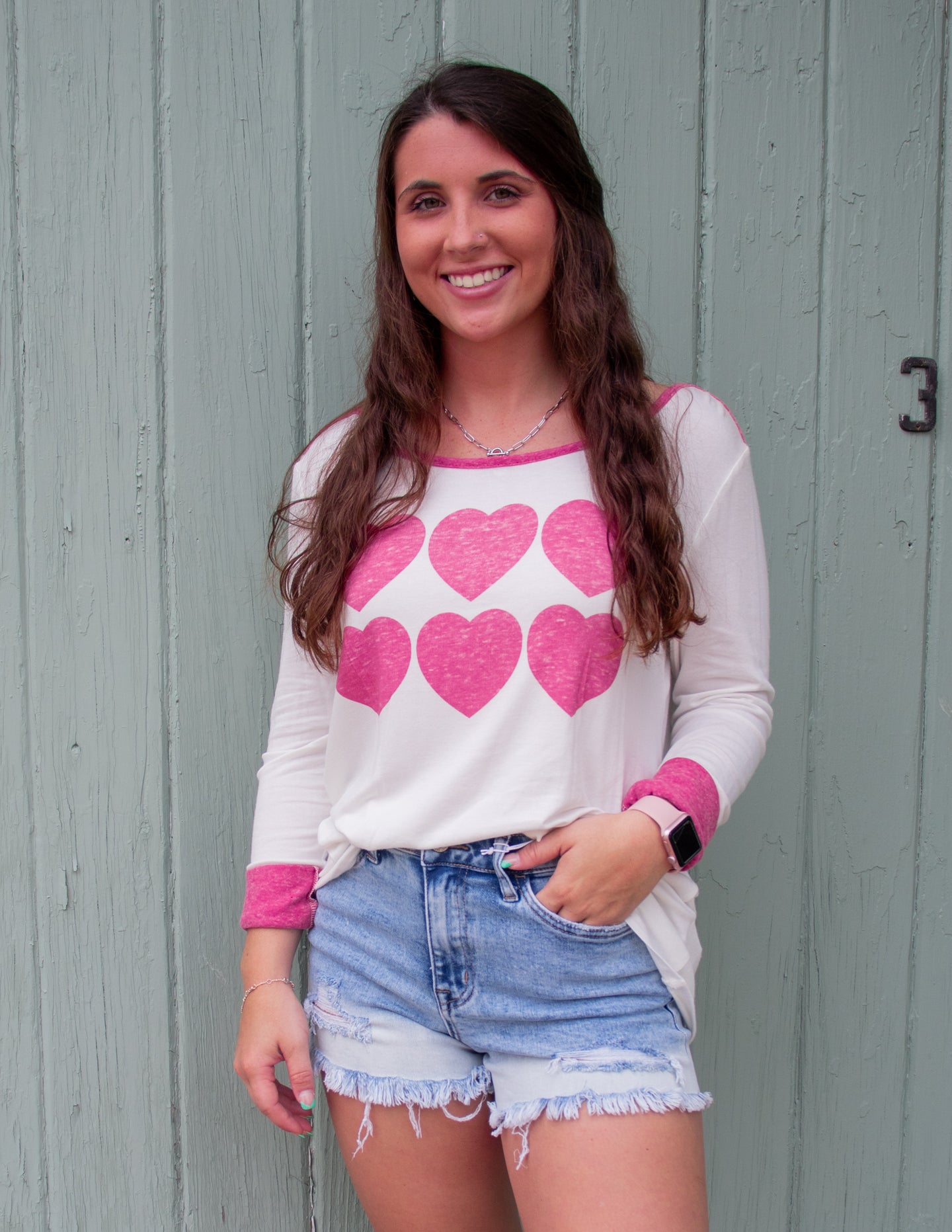 Hearts In Line Top