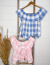 Load image into Gallery viewer, Women&#39;s Riley Gingham Ruffle Top