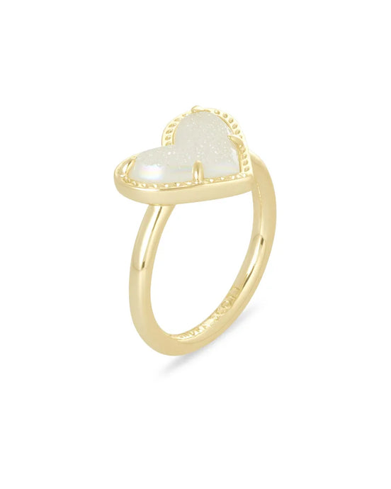 Kendra Scott Ari Heart Band Ring Gold