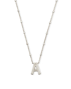 Letter Pendant Necklace - Silver