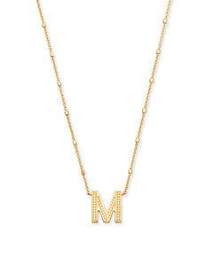 Letter Pendant Necklace - Gold