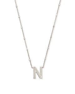 Letter Pendant Necklace - Silver