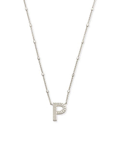 Letter Pendant Necklace - Silver