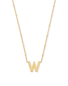 Letter Pendant Necklace - Gold