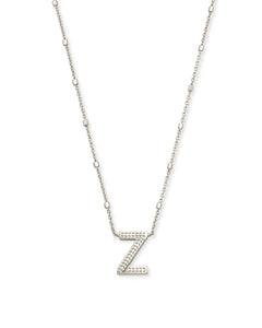 Letter Pendant Necklace - Silver