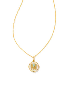 Kendra Scott Letter Disc Reversible Pendant Necklace