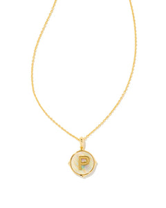 Kendra Scott Letter Disc Reversible Pendant Necklace