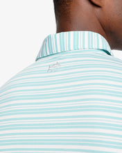 Load image into Gallery viewer, Southern Tide Men&#39;s SS Ryder Heather Bombay Striped Performance Polo