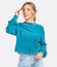 Load image into Gallery viewer, Southern Shirt Women&#39;s Cropped Feather Knit Sweater