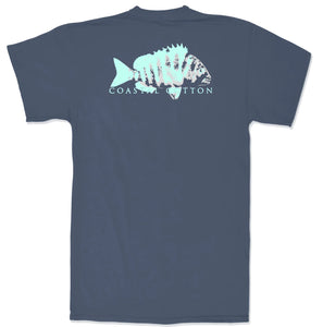 Coastal Cotton Sheepshead SS Tee Stone Blue